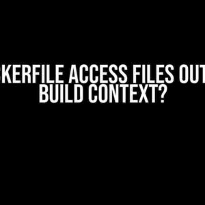 Can Dockerfile Access Files Outside its Build Context?