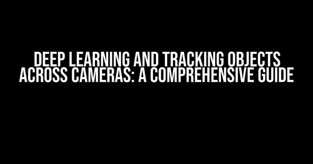 Deep Learning and Tracking Objects Across Cameras: A Comprehensive Guide