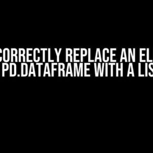 How to Correctly Replace an Element in a pd.DataFrame with a List